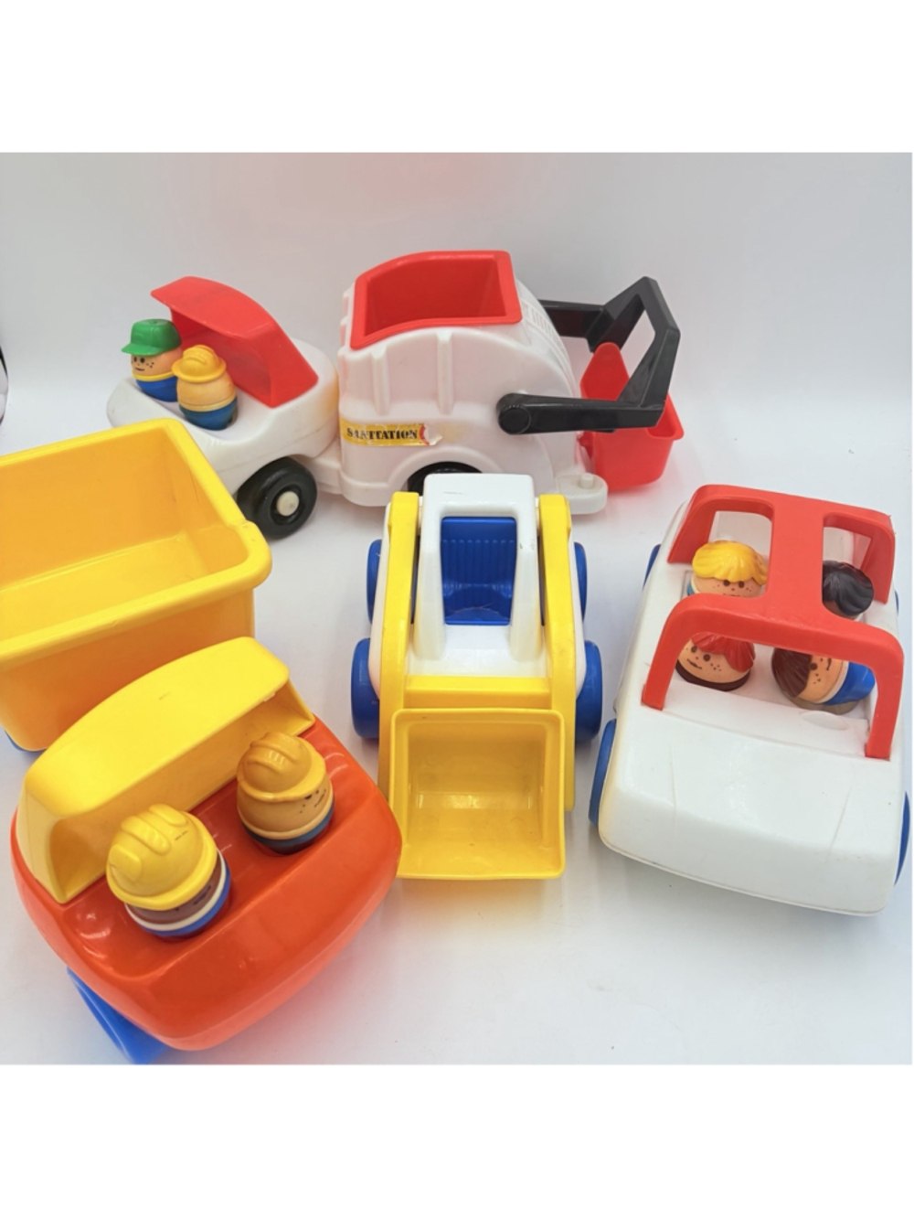 Vintage Little Tikes Toddle Tots Vehicle Figure Lot Trucks Made USA